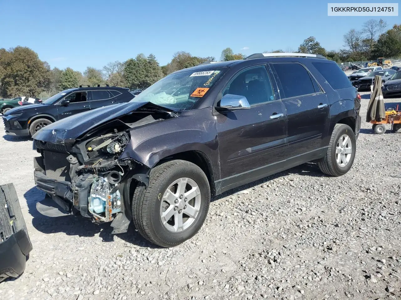 1GKKRPKD5GJ124751 2016 GMC Acadia Sle