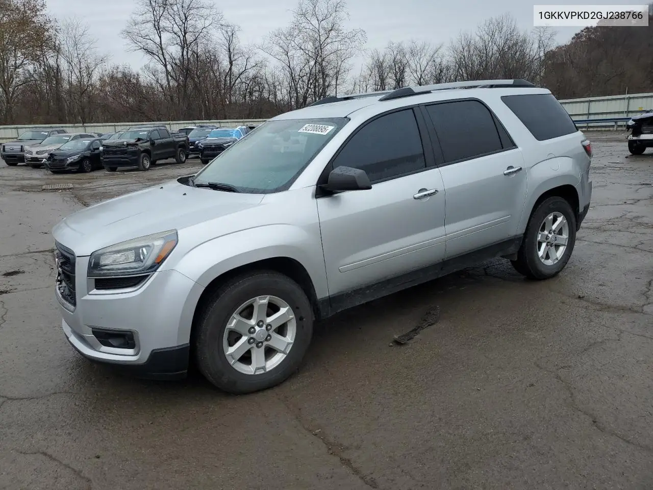 1GKKVPKD2GJ238766 2016 GMC Acadia Sle