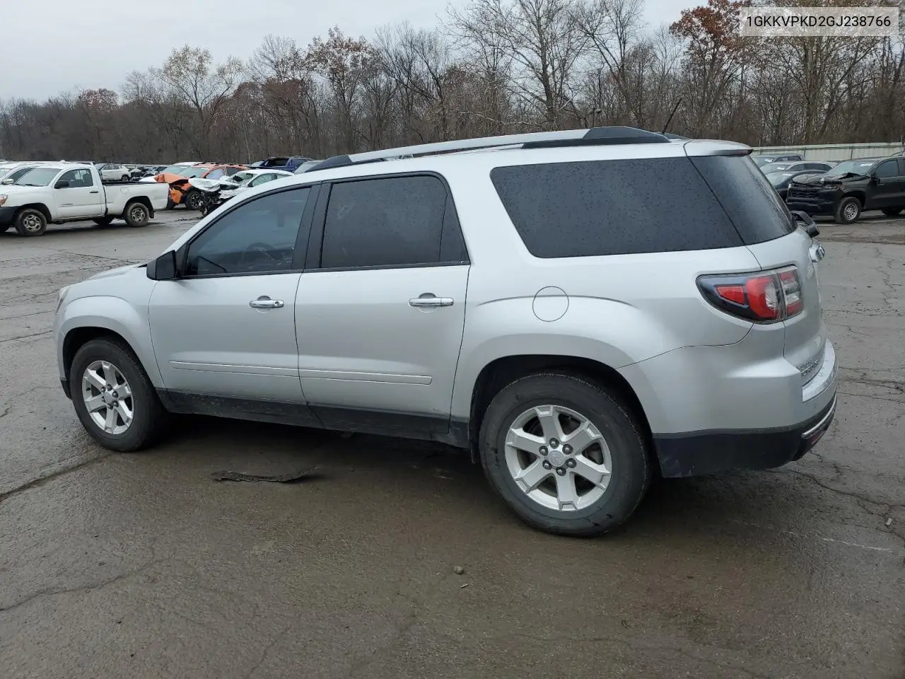 1GKKVPKD2GJ238766 2016 GMC Acadia Sle