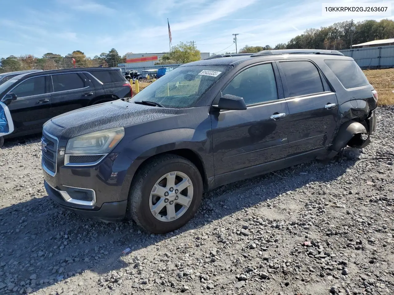 1GKKRPKD2GJ263607 2016 GMC Acadia Sle