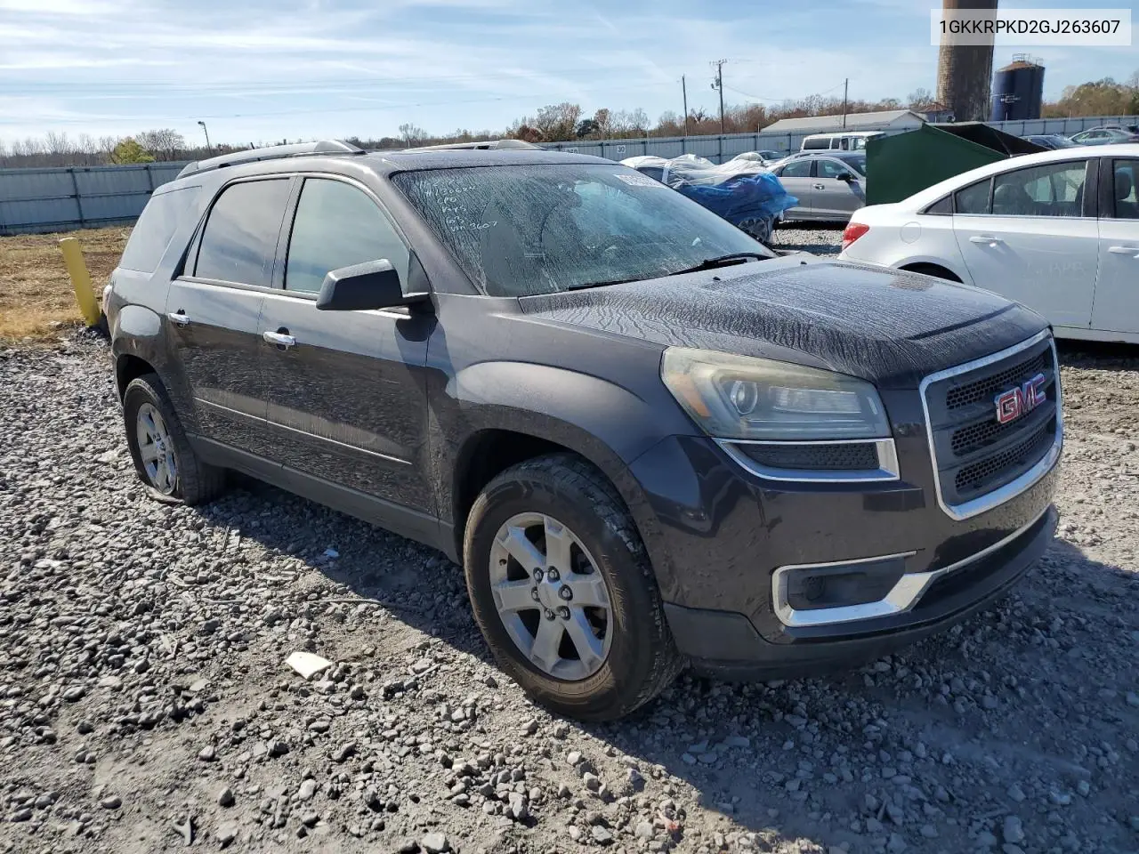 1GKKRPKD2GJ263607 2016 GMC Acadia Sle