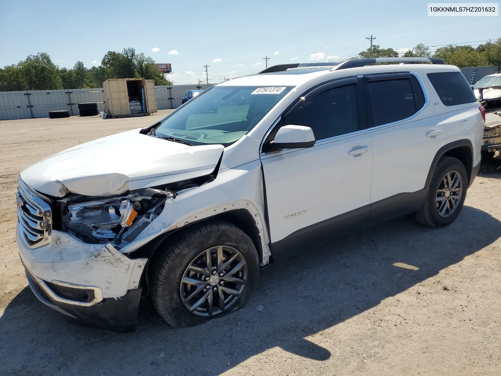 1GKKNMLS7HZ201632 2017 GMC Acadia Slt-1