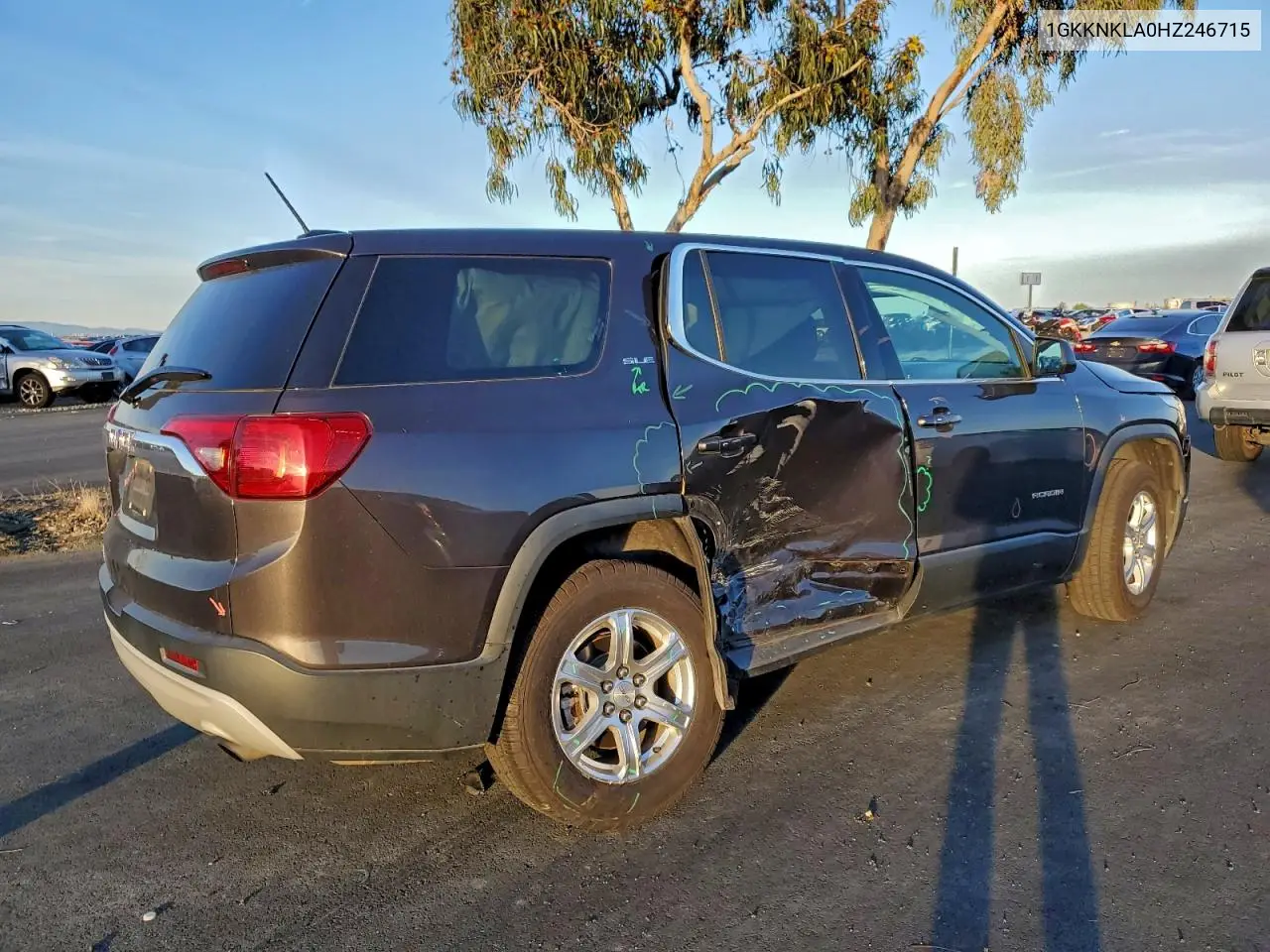 1GKKNKLA0HZ246715 2017 GMC Acadia Sle