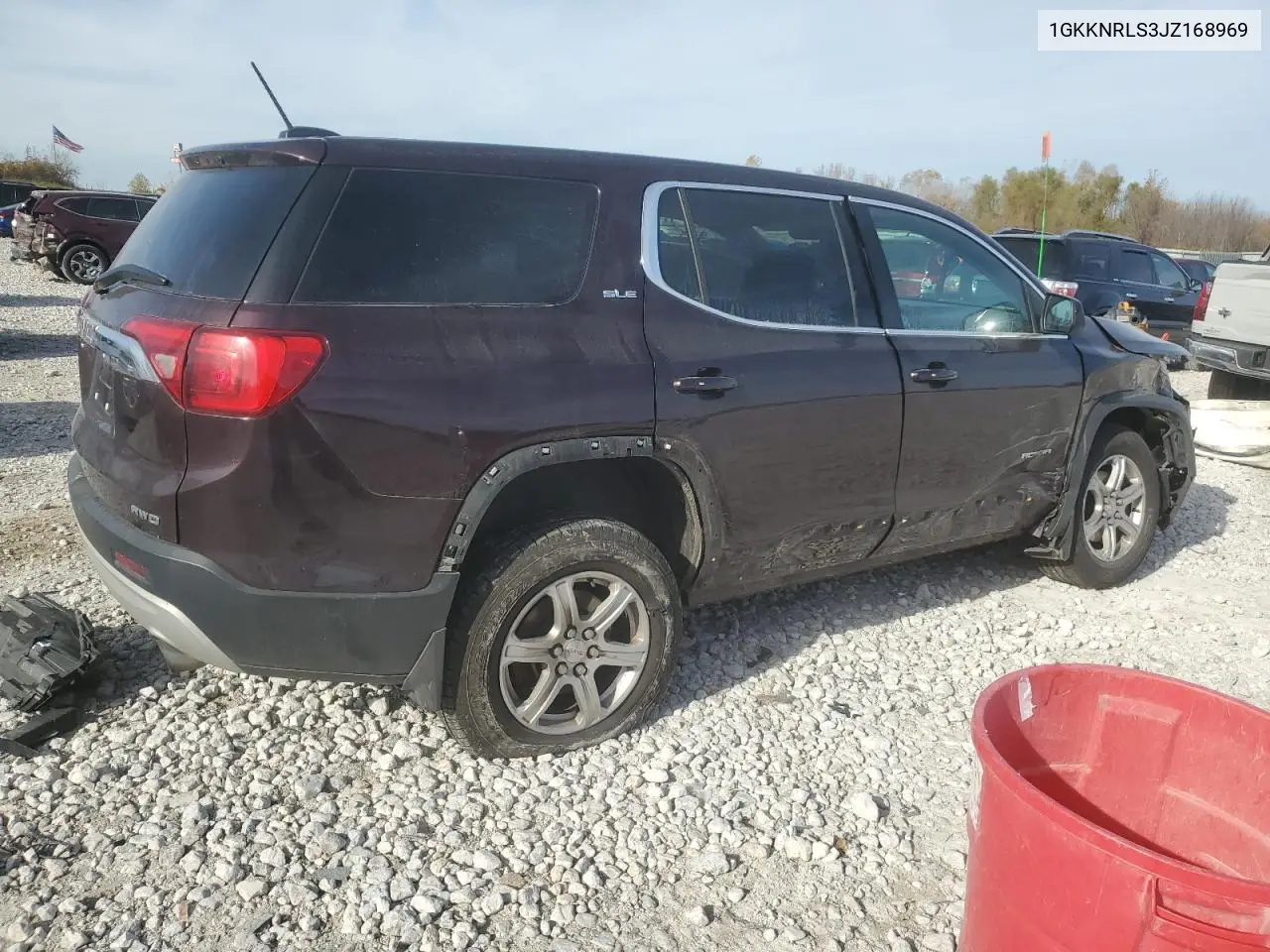1GKKNRLS3JZ168969 2018 GMC Acadia Sle