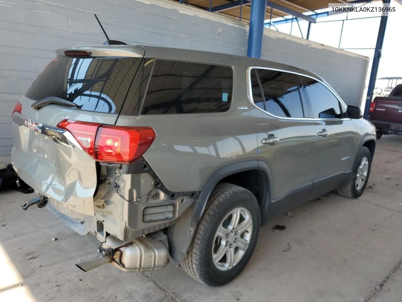 1GKKNKLA0KZ136965 2019 GMC Acadia Sle