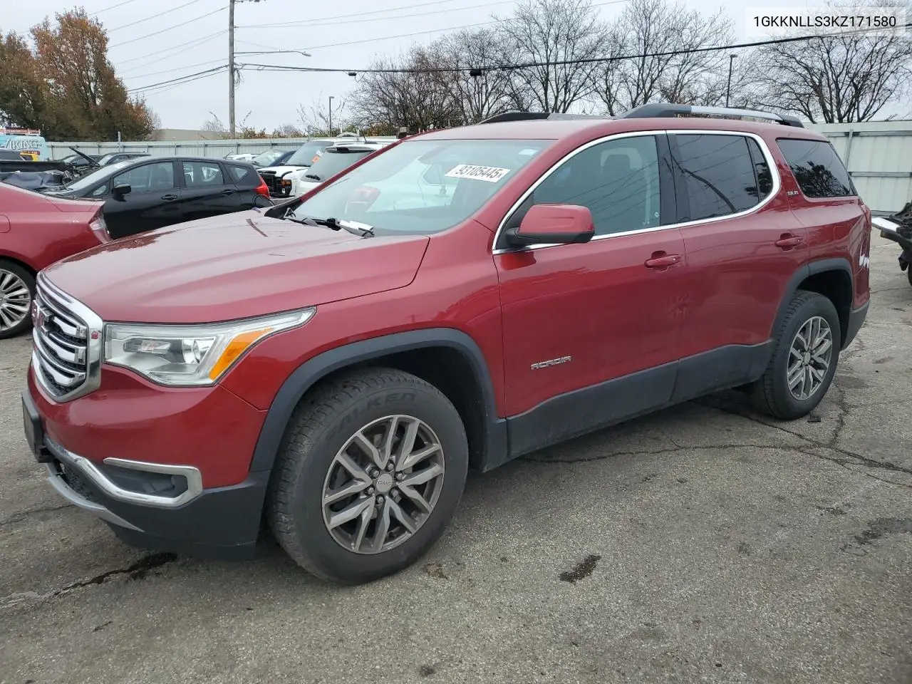 1GKKNLLS3KZ171580 2019 GMC Acadia Sle