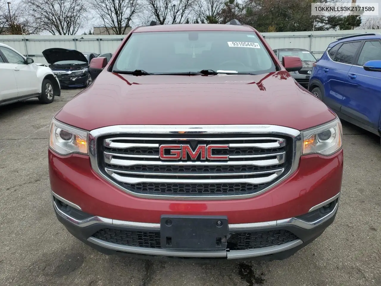 1GKKNLLS3KZ171580 2019 GMC Acadia Sle