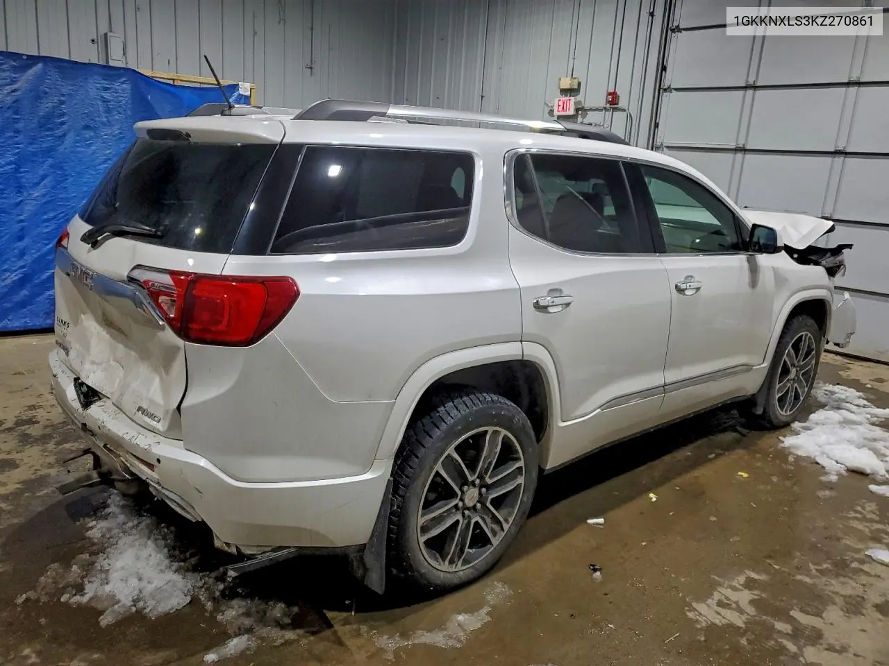 1GKKNXLS3KZ270861 2019 GMC Acadia Denali