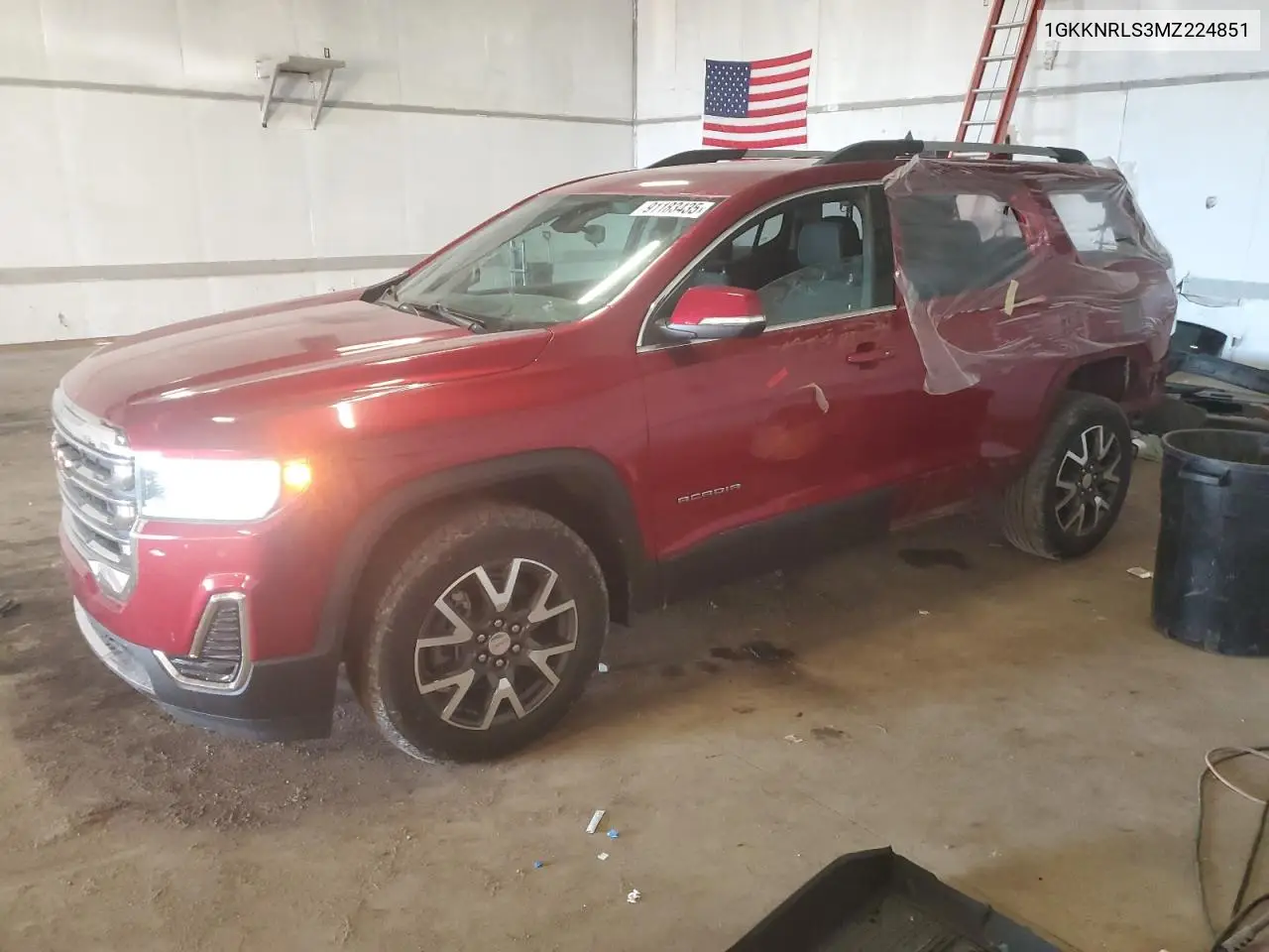 1GKKNRLS3MZ224851 2021 GMC Acadia Sle
