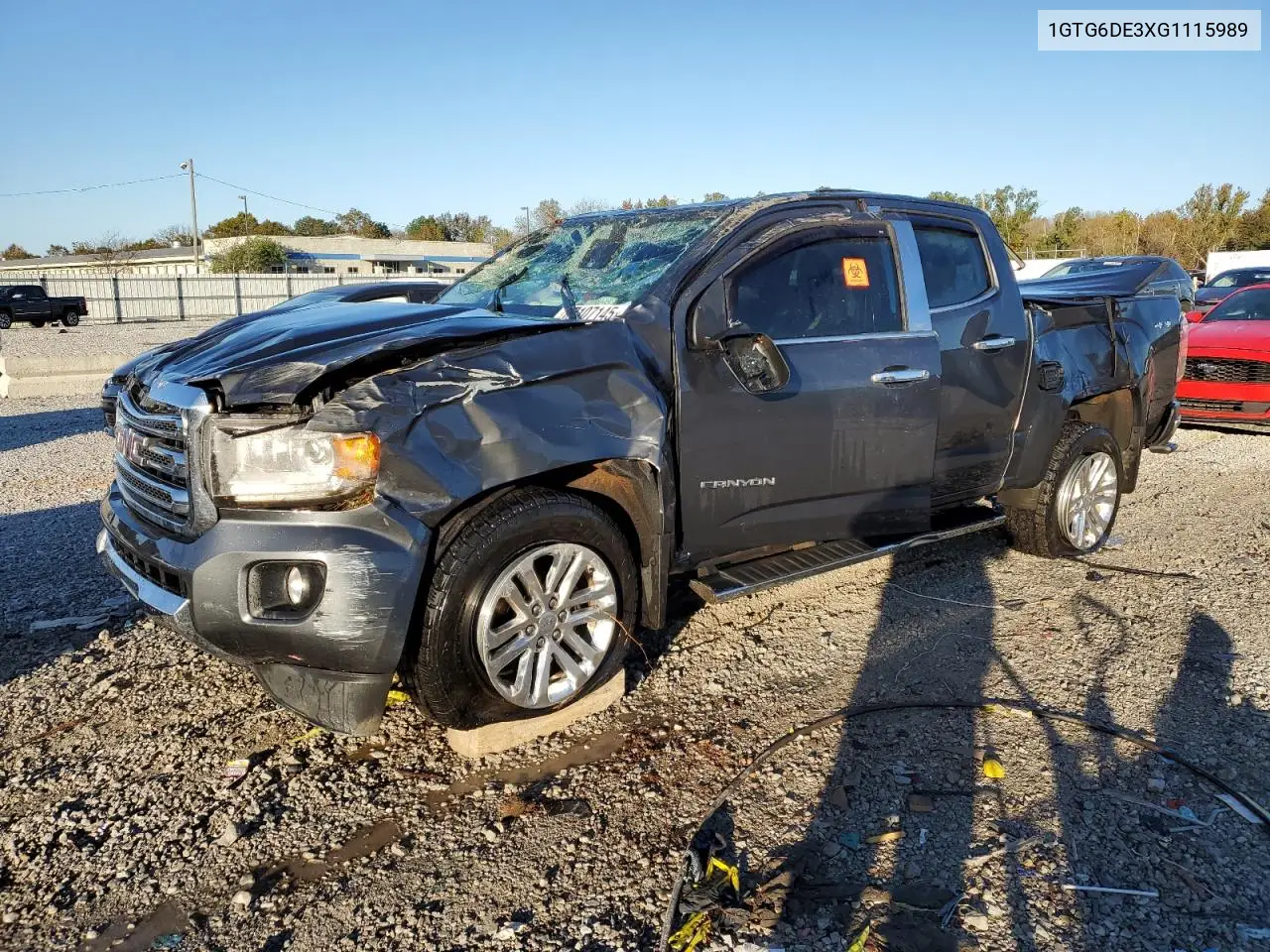 1GTG6DE3XG1115989 2016 GMC Canyon Slt