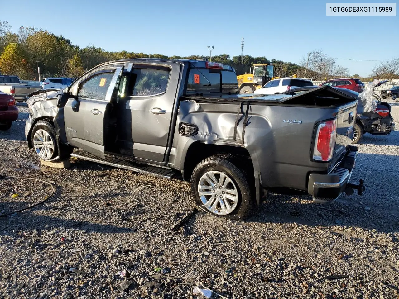 1GTG6DE3XG1115989 2016 GMC Canyon Slt