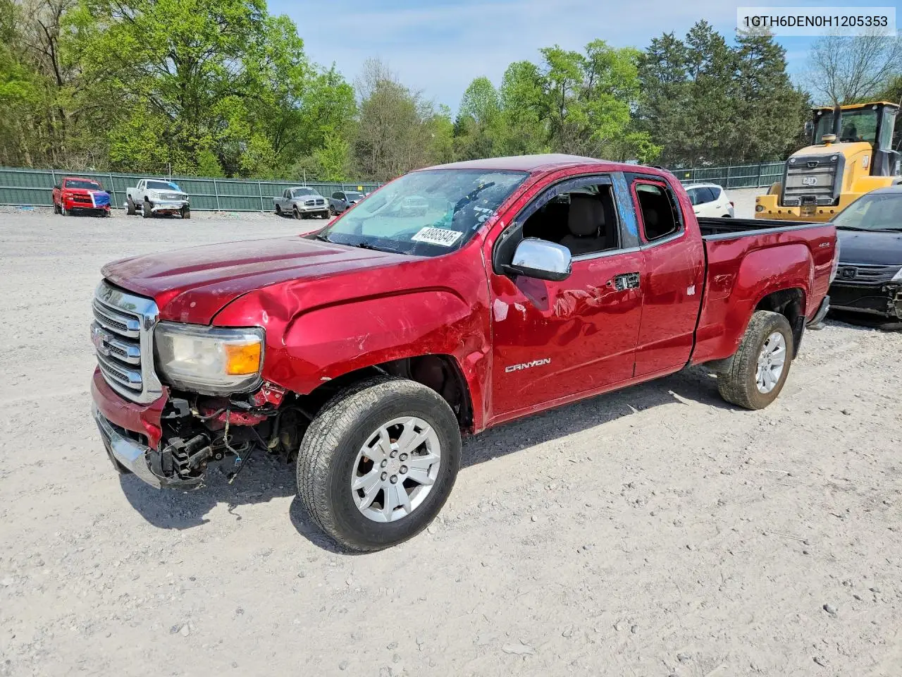 1GTH6DEN0H1205353 2017 GMC Canyon Slt
