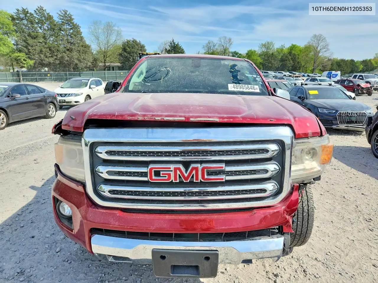 1GTH6DEN0H1205353 2017 GMC Canyon Slt