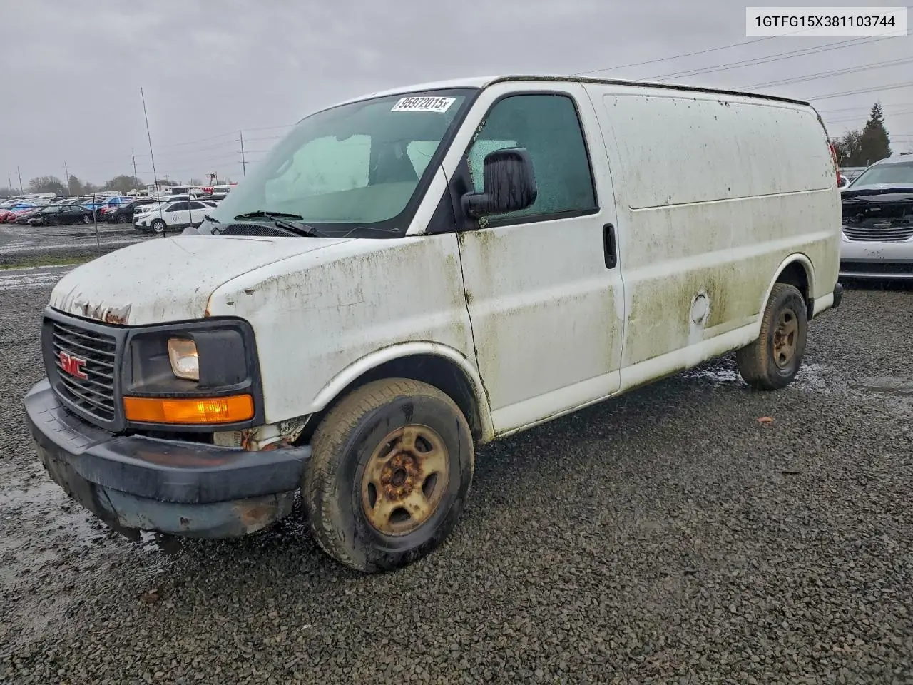 1GTFG15X381103744 2008 GMC Savana G1500