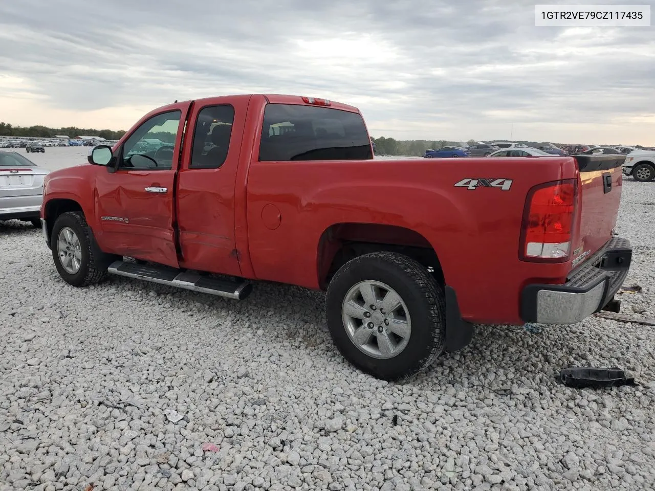 2012 GMC Sierra K1500 Sle VIN: 1GTR2VE79CZ117435 Lot: 74543894