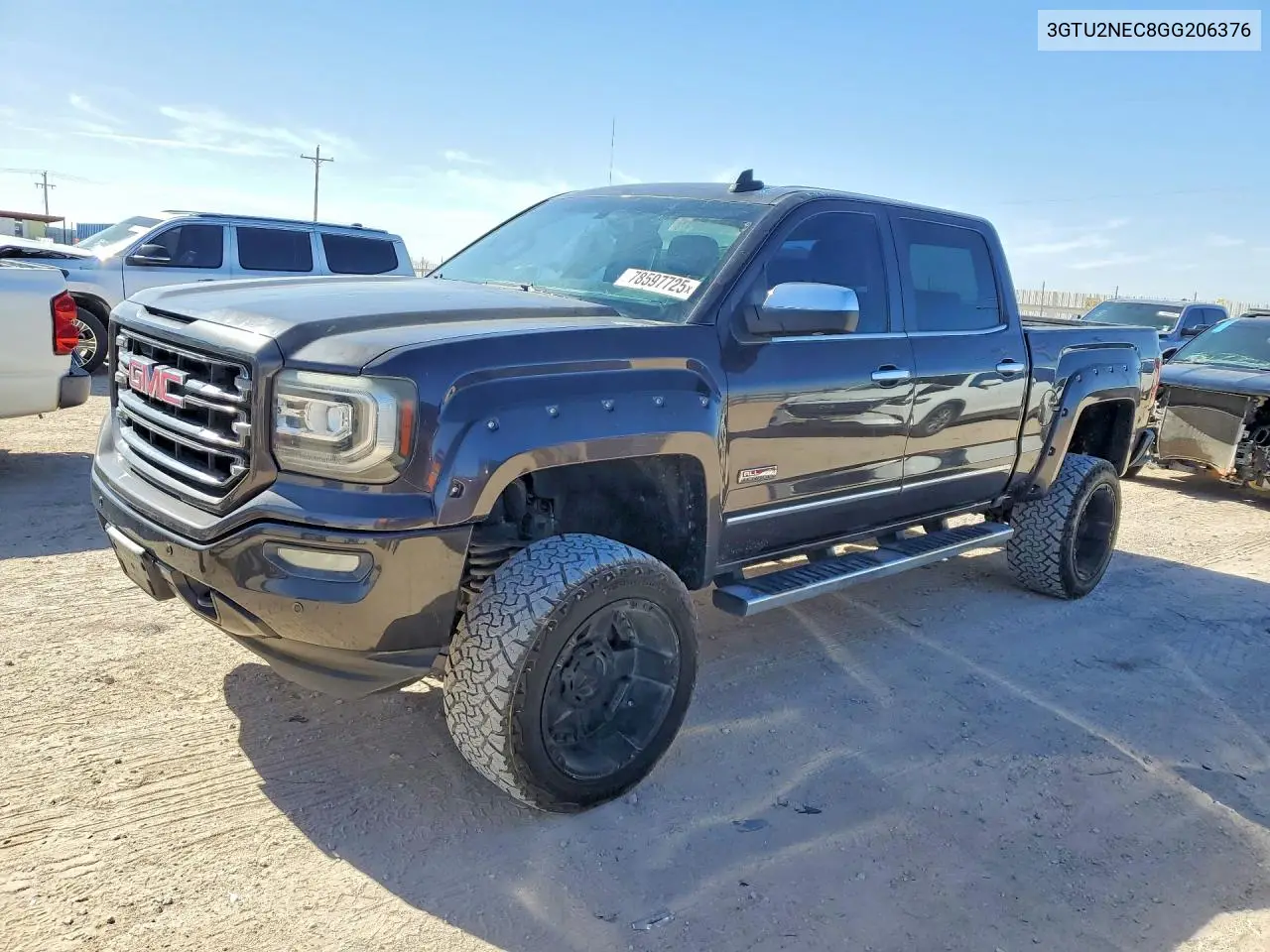 3GTU2NEC8GG206376 2016 GMC Sierra K1500 Slt
