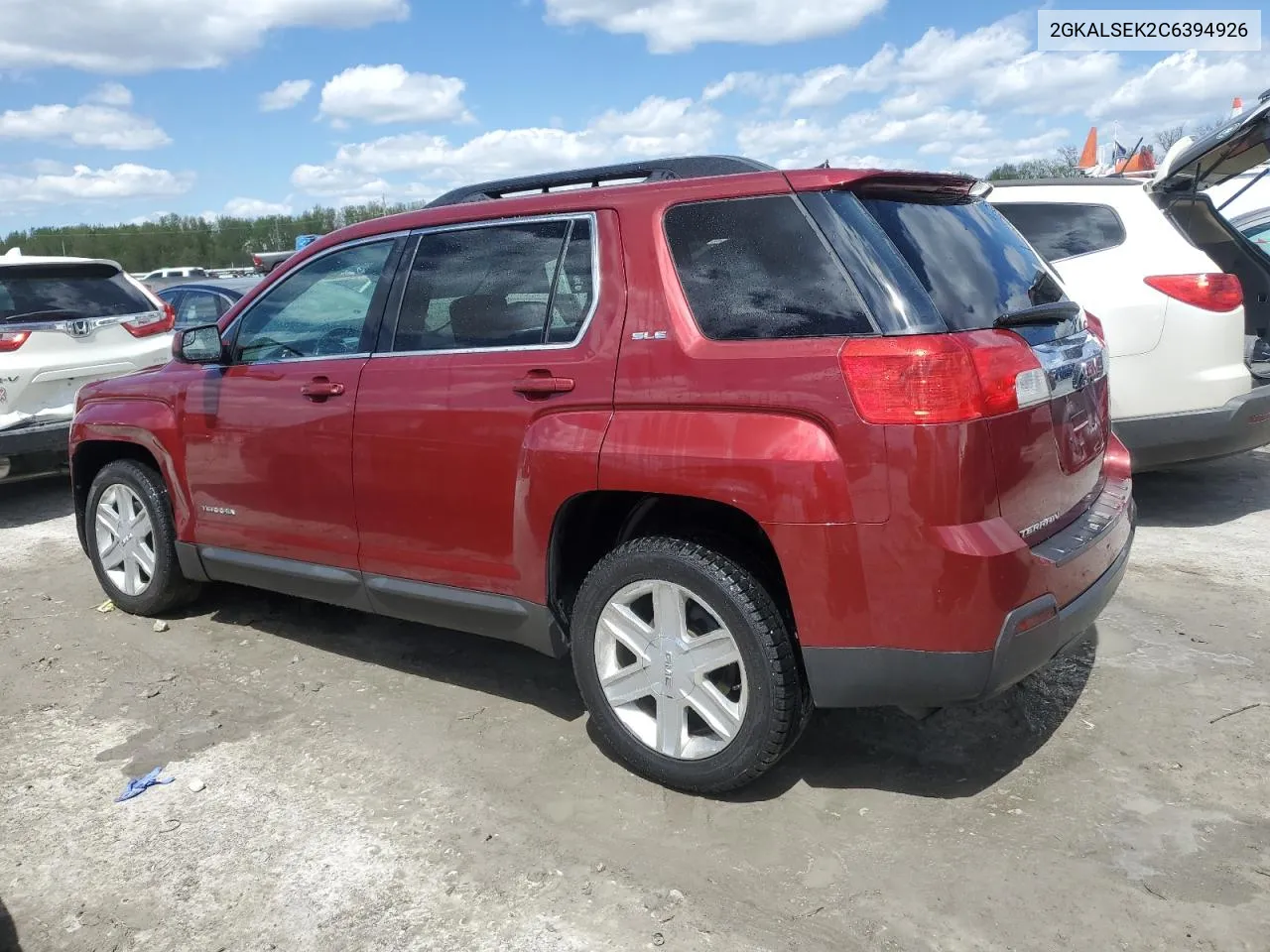 2012 GMC Terrain Sle VIN: 2GKALSEK2C6394926 Lot: 50346594