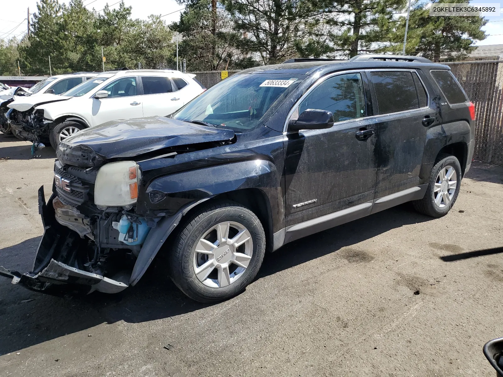 2012 GMC Terrain Sle VIN: 2GKFLTEK3C6345892 Lot: 50633334