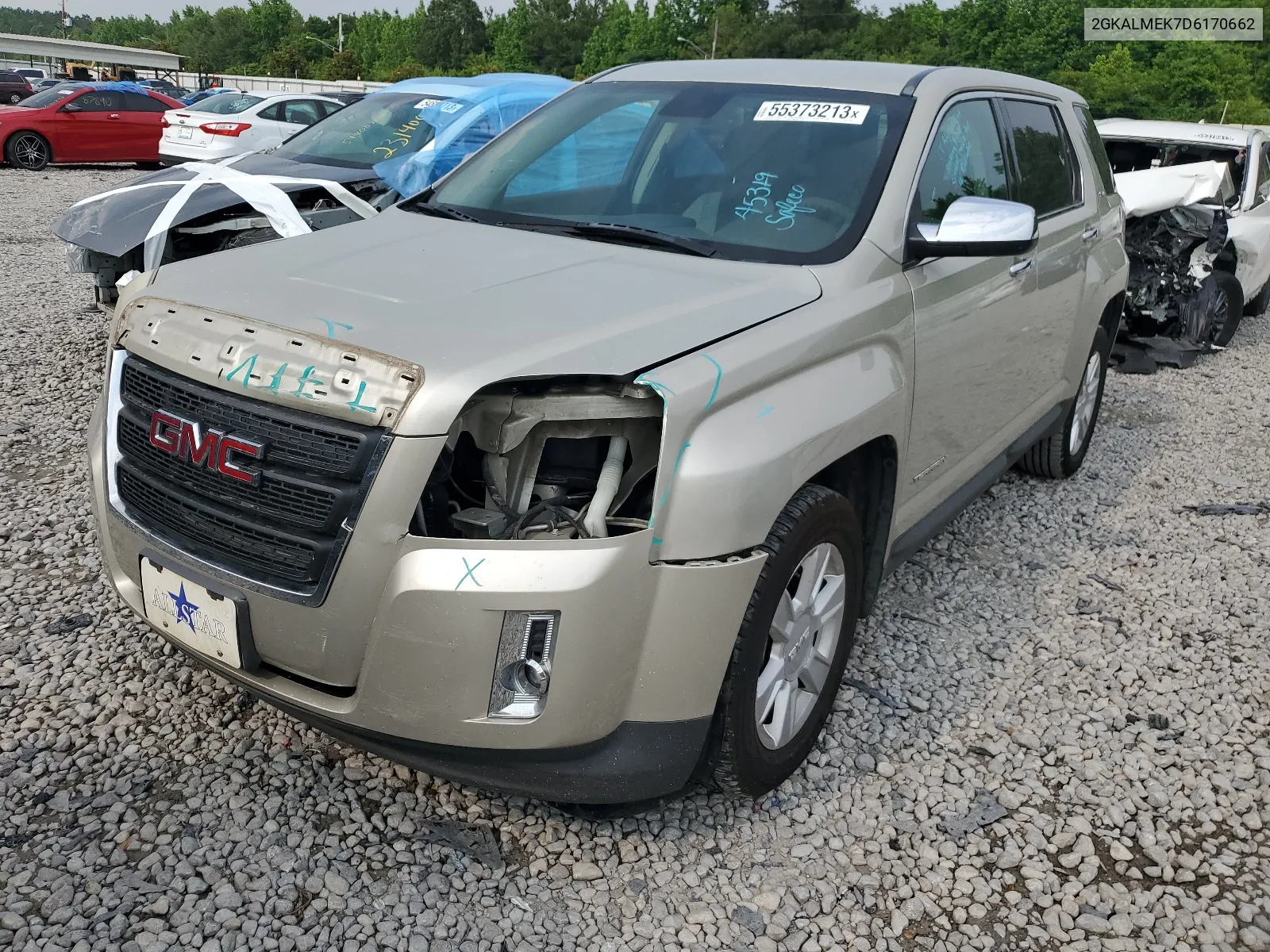 2013 GMC Terrain Sle VIN: 2GKALMEK7D6170662 Lot: 61427114