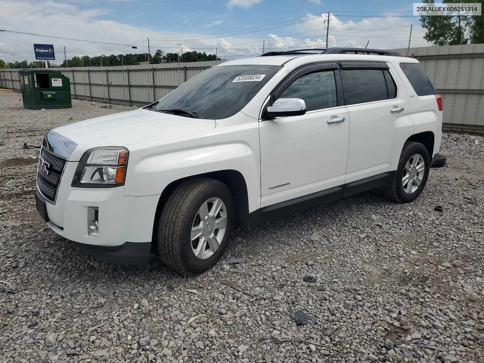 2013 GMC Terrain Slt VIN: 2GKALUEK6D6251314 Lot: 63508034