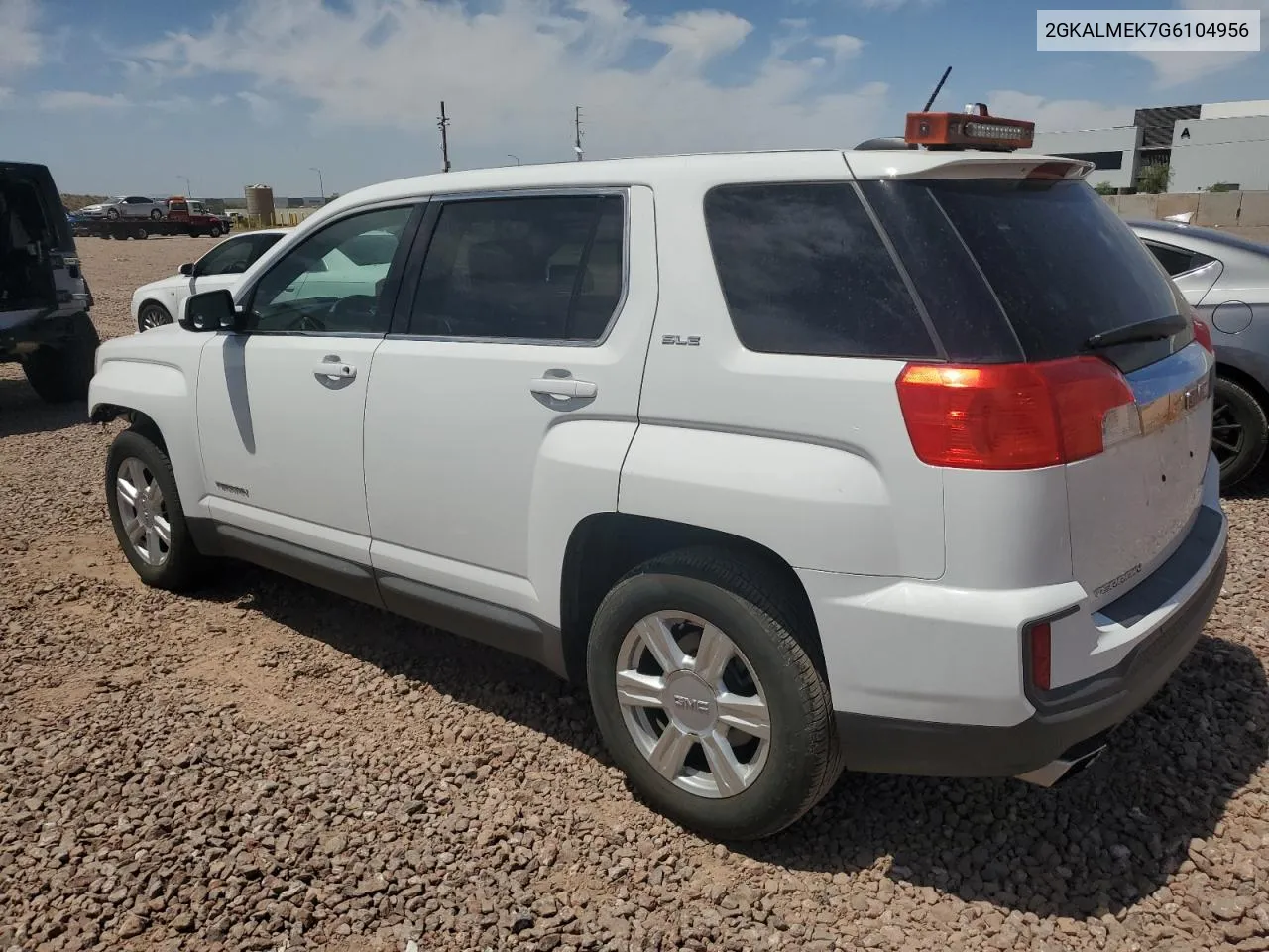 2016 GMC Terrain Sle VIN: 2GKALMEK7G6104956 Lot: 56338624