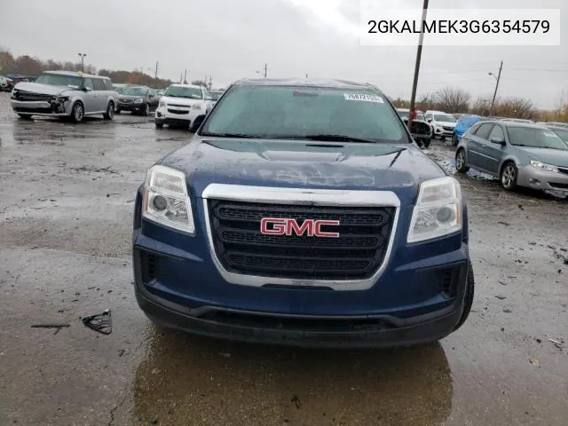 2016 GMC Terrain Sle VIN: 2GKALMEK3G6354579 Lot: 61192594