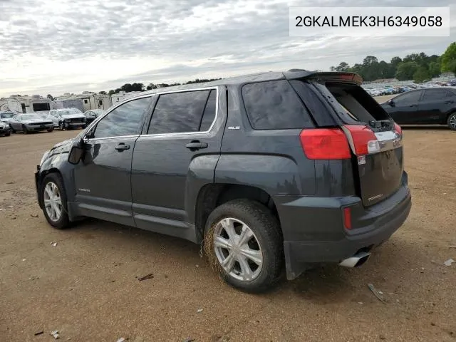 2017 GMC Terrain Sle VIN: 2GKALMEK3H6349058 Lot: 61332564