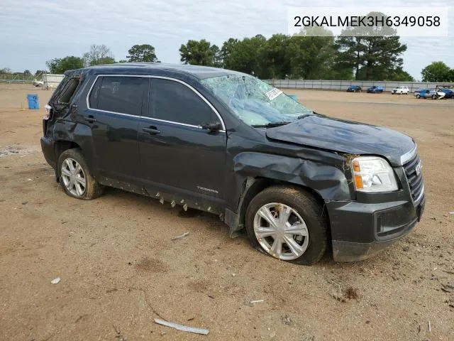 2017 GMC Terrain Sle VIN: 2GKALMEK3H6349058 Lot: 61332564