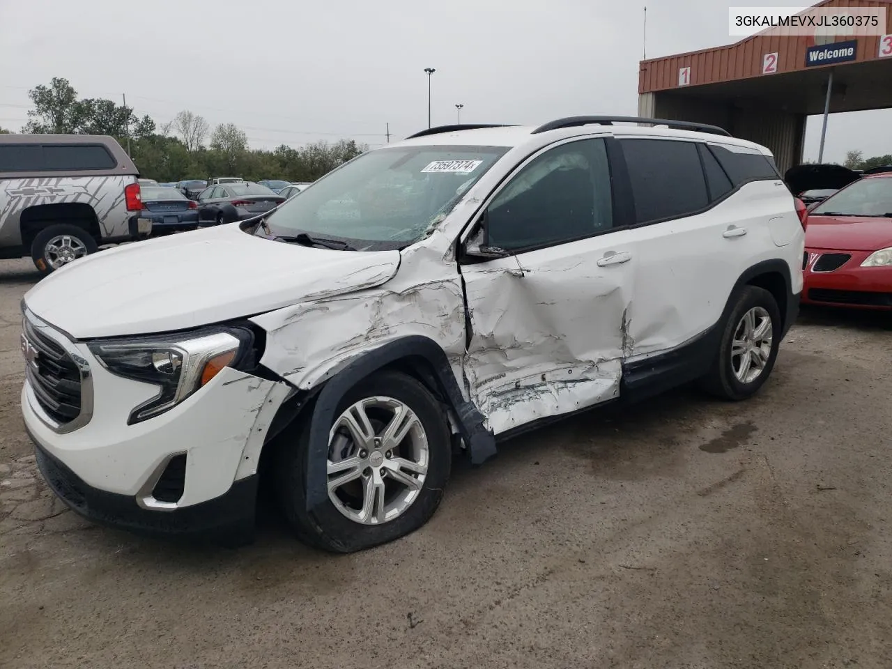 2018 GMC Terrain Sle VIN: 3GKALMEVXJL360375 Lot: 73597374