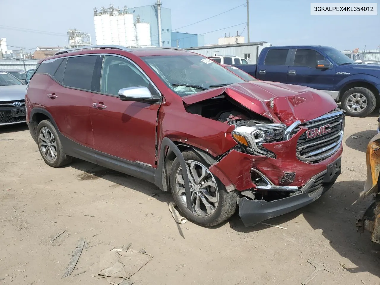 2019 GMC Terrain Slt VIN: 3GKALPEX4KL354012 Lot: 51224554