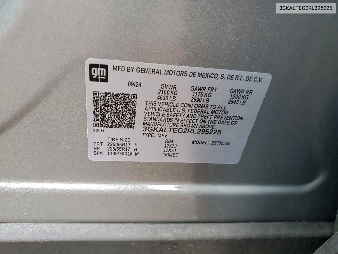 3GKALTEG2RL395225 2024 GMC Terrain Sle