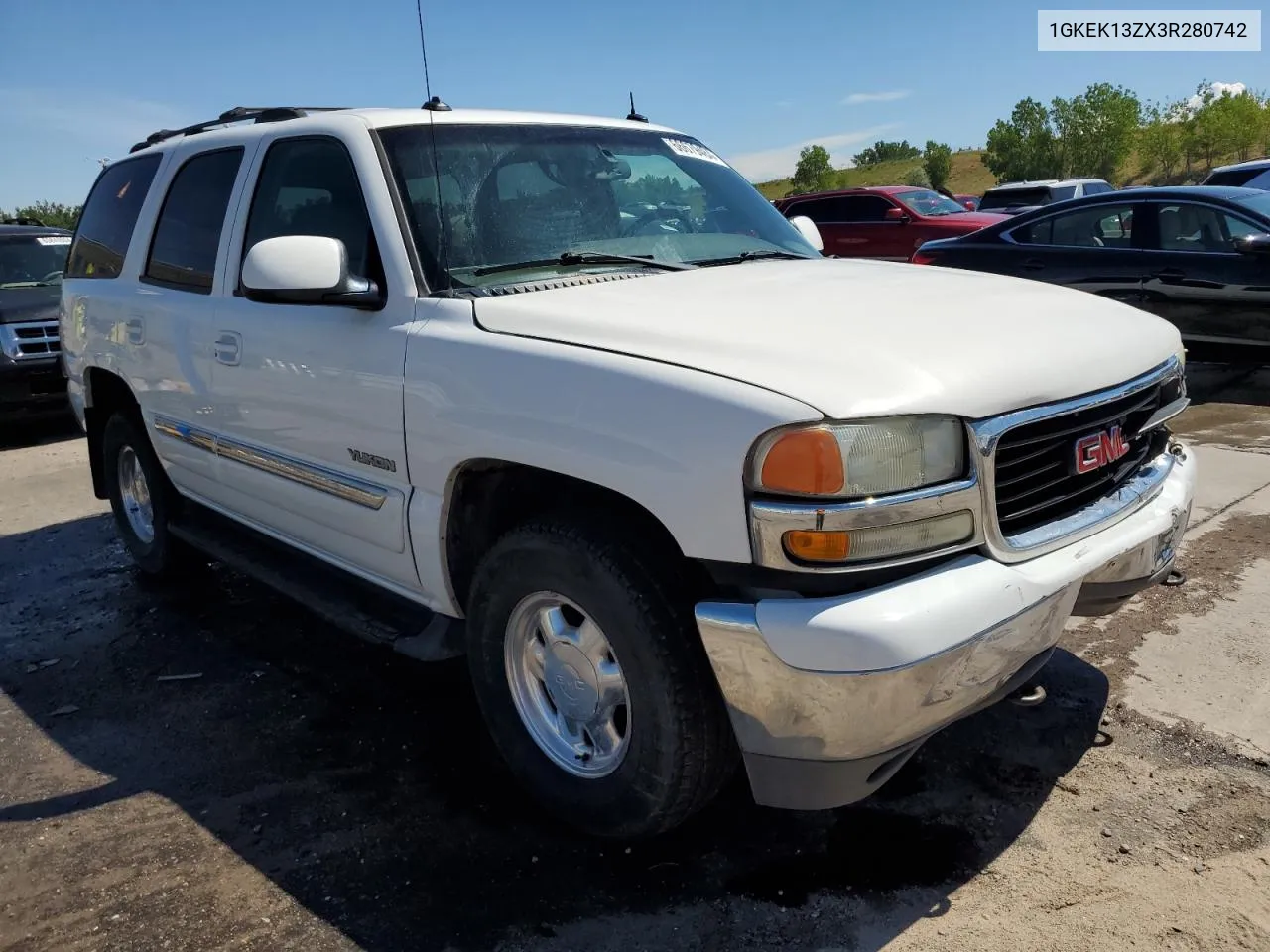 2003 GMC Yukon VIN: 1GKEK13ZX3R280742 Lot: 66679484