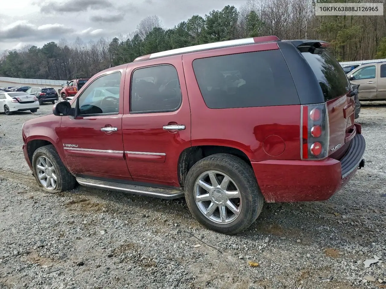 1GKFK63888J126965 2008 GMC Yukon Denali