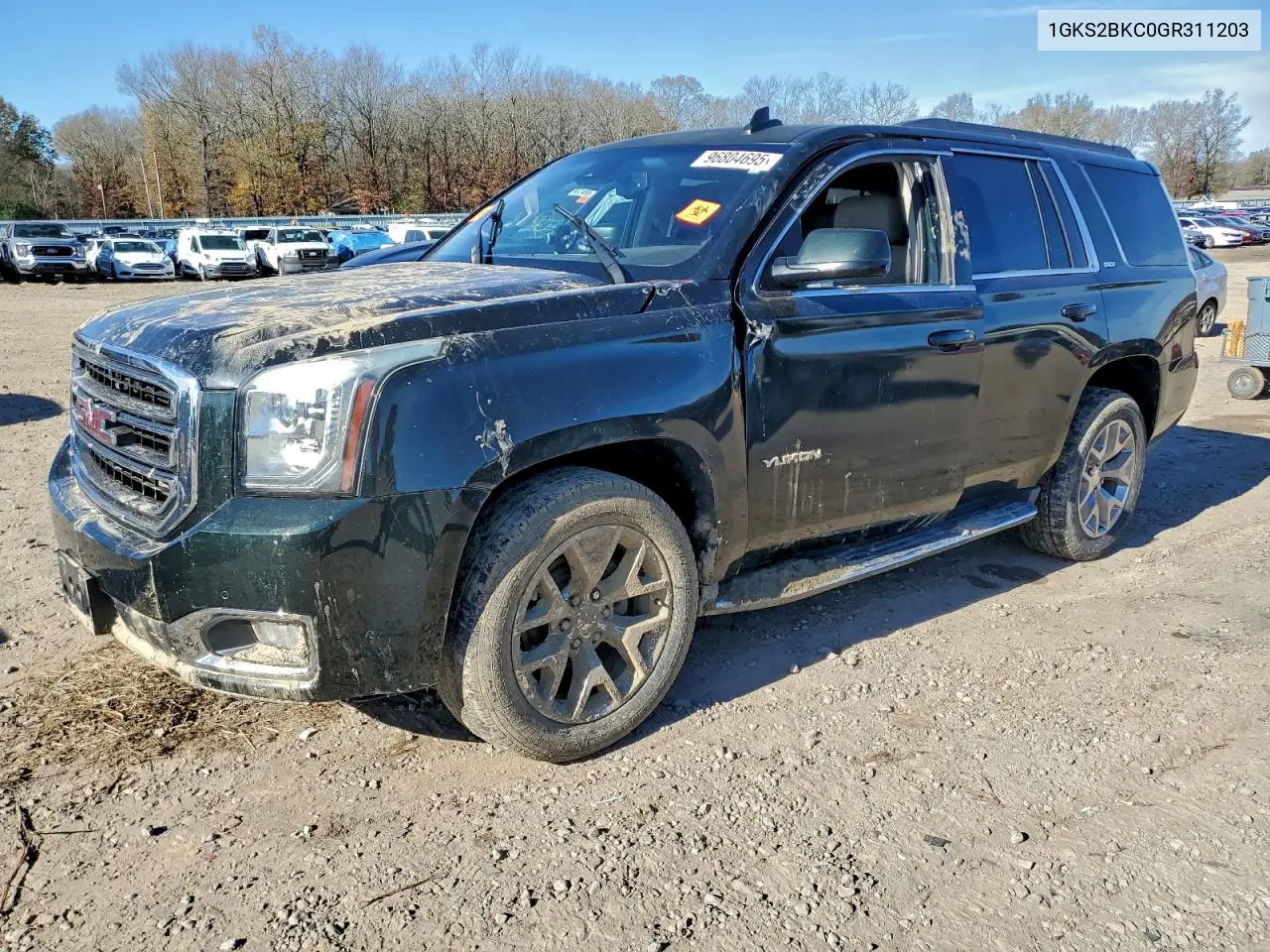 1GKS2BKC0GR311203 2016 GMC Yukon Slt