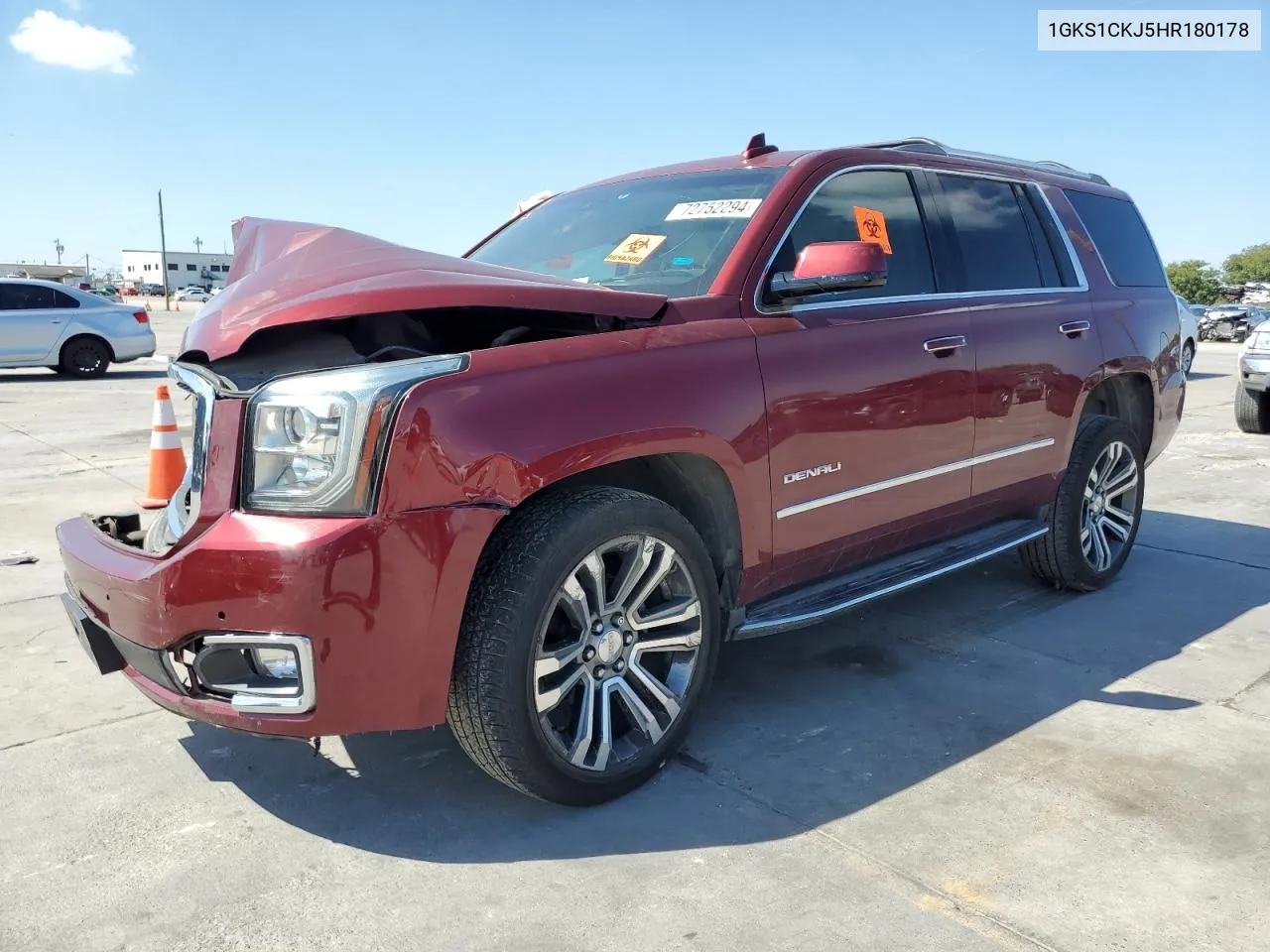 2017 GMC Yukon Denali VIN: 1GKS1CKJ5HR180178 Lot: 72752294