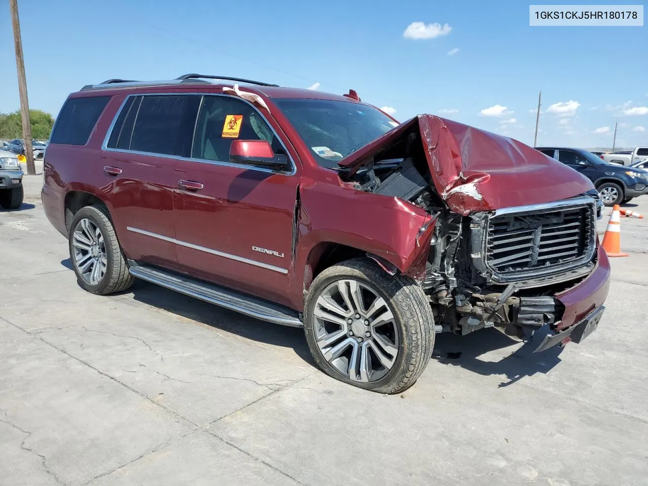 2017 GMC Yukon Denali VIN: 1GKS1CKJ5HR180178 Lot: 72752294