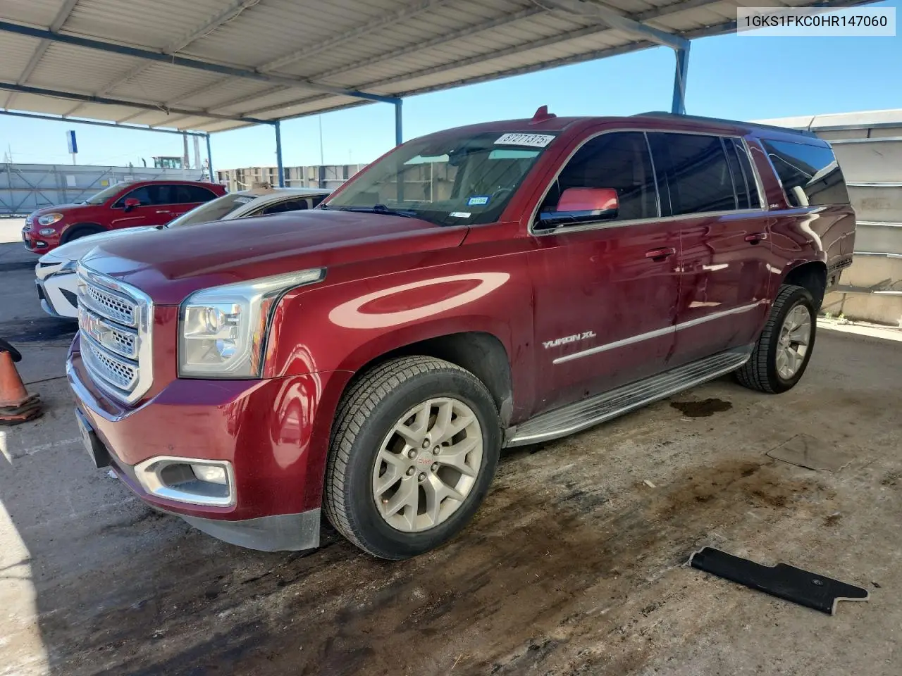1GKS1FKC0HR147060 2017 GMC Yukon Xl C1500 Sle