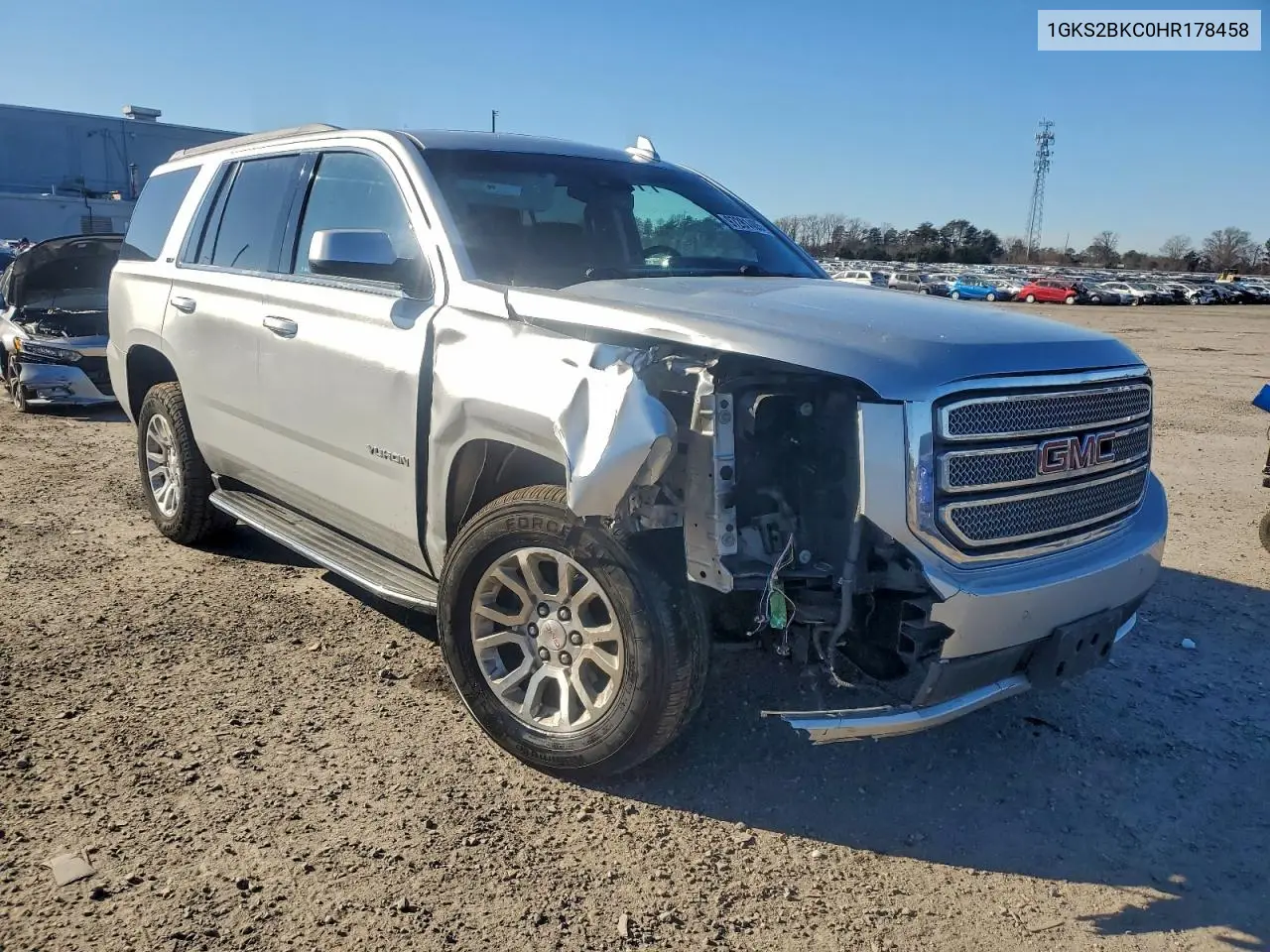 1GKS2BKC0HR178458 2017 GMC Yukon Slt