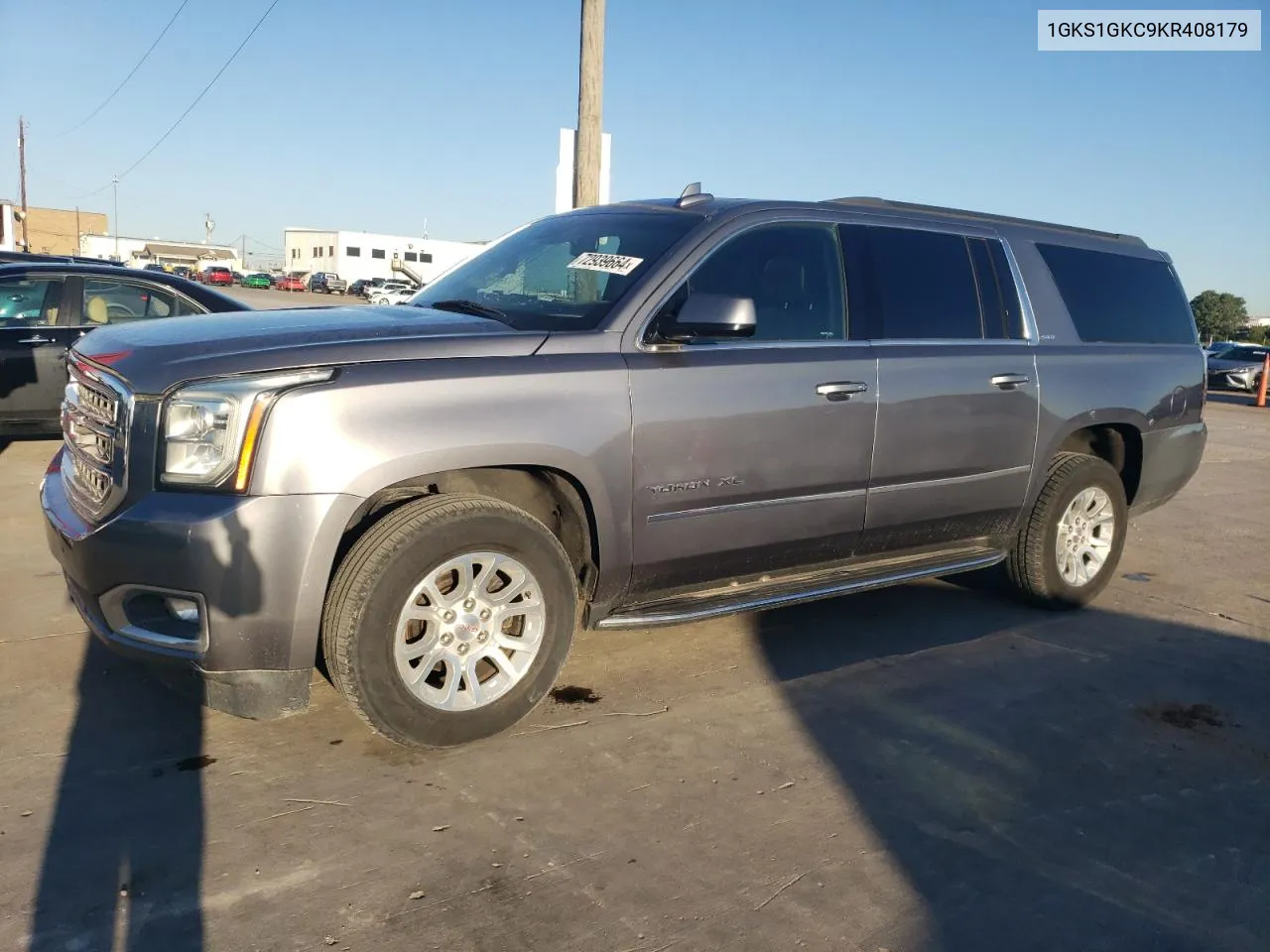 2019 GMC Yukon Xl C1500 Slt VIN: 1GKS1GKC9KR408179 Lot: 72939664