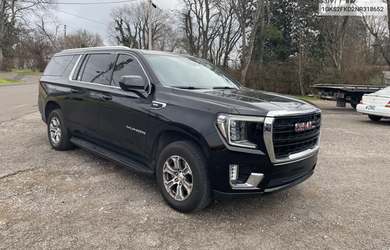 2022 GMC Yukon Xl K1500 Sle VIN: 1GKS2FKD2NR318652 Lot: 44574715