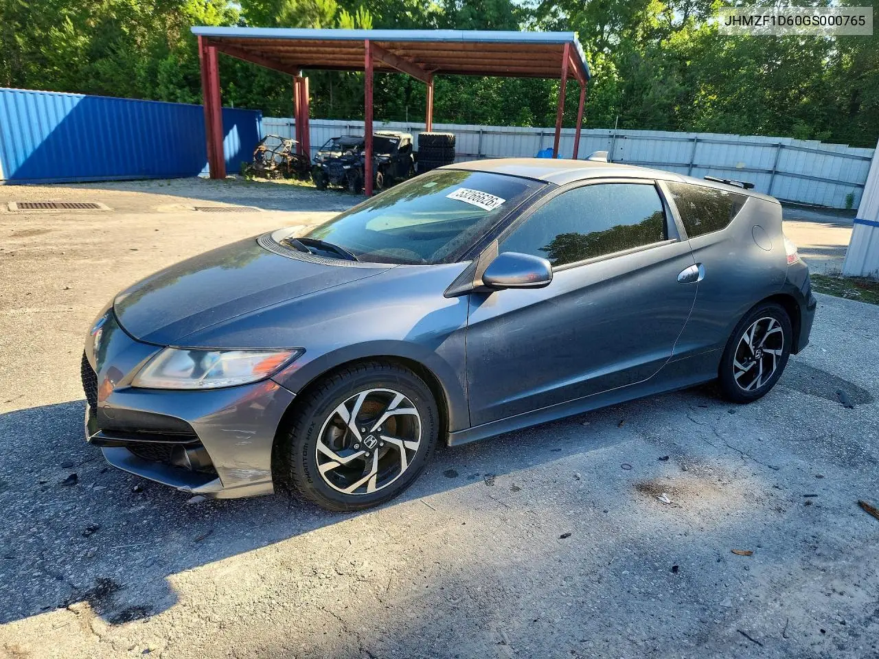 2016 Honda Cr-Z Ex VIN: JHMZF1D60GS000765 Lot: 53266626