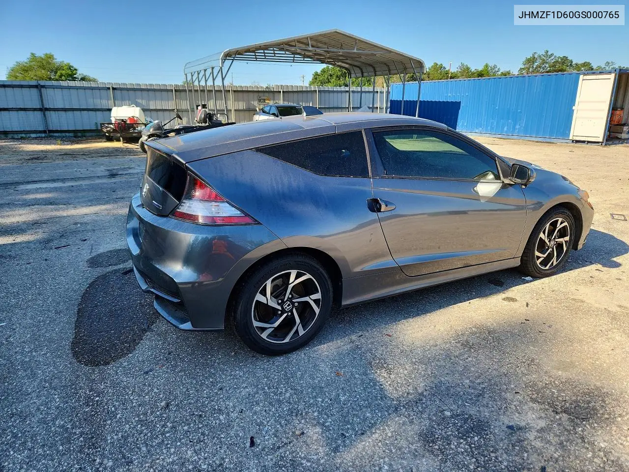 2016 Honda Cr-Z Ex VIN: JHMZF1D60GS000765 Lot: 53266626