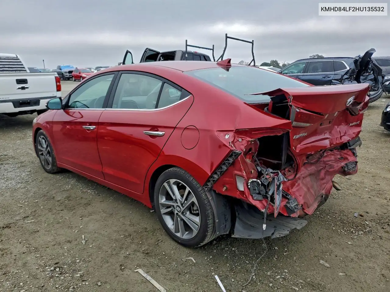 KMHD84LF2HU135532 2017 Hyundai Elantra Se