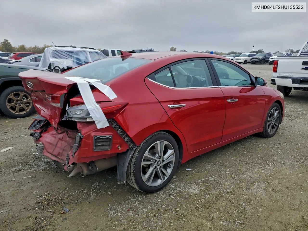 KMHD84LF2HU135532 2017 Hyundai Elantra Se