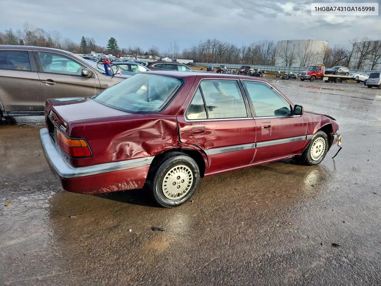 1HGBA7431GA165998 1986 Honda Accord Lx