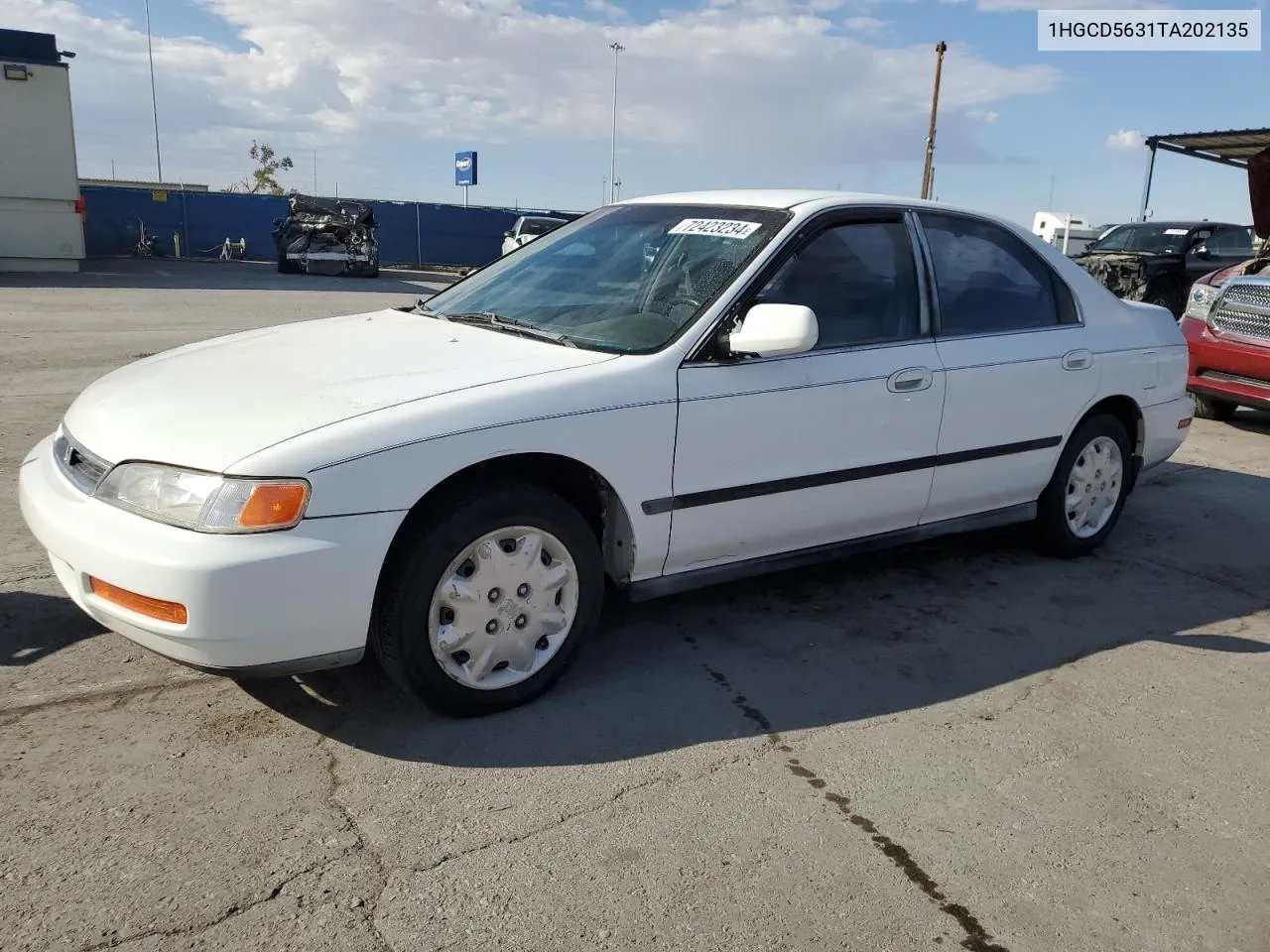 1996 Honda Accord Lx VIN: 1HGCD5631TA202135 Lot: 72423234