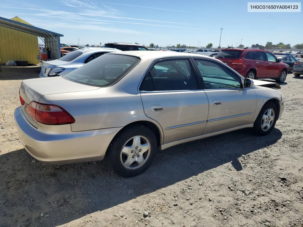 2000 Honda Accord Ex VIN: 1HGCG1650YA004123 Lot: 70526684