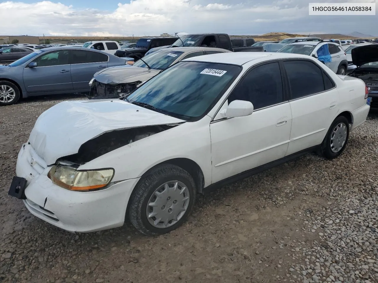 2001 Honda Accord Lx VIN: 1HGCG56461A058384 Lot: 72015444