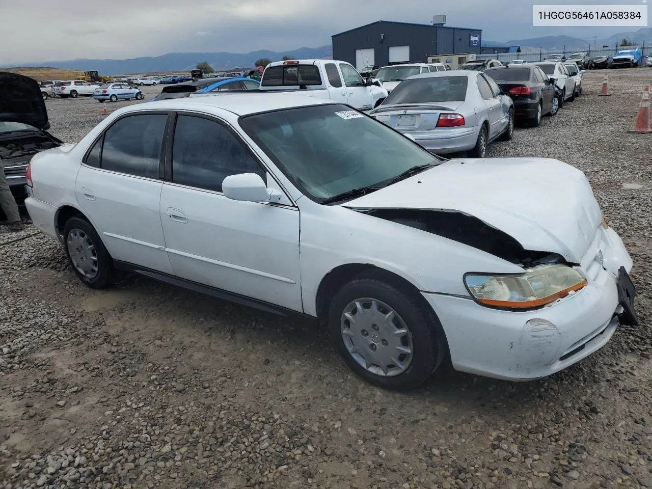 2001 Honda Accord Lx VIN: 1HGCG56461A058384 Lot: 72015444