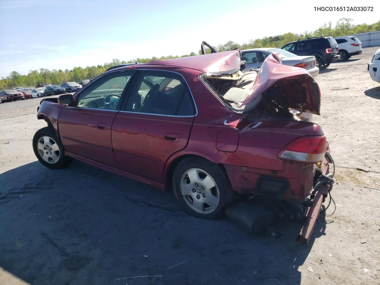 2002 Honda Accord Ex VIN: 1HGCG16512A033072 Lot: 51970934